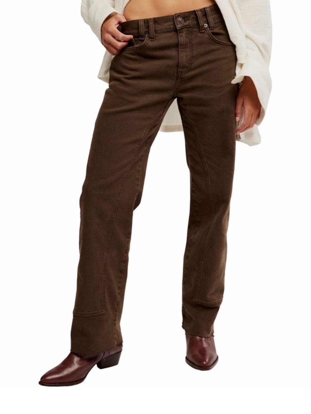 We The Free Risk Taker Mid-Rise in Workwear Brown NWT
